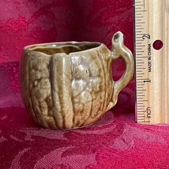 Antique RARE “Tree Trunk” Look Porcelain Demitasse Teacup and Saucer - Picture 13 of 15
